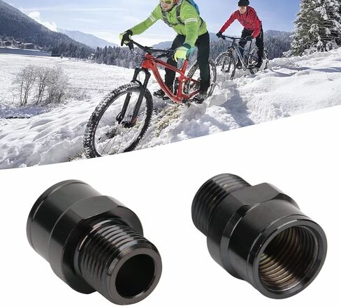 موسع دواسة الدراجة 16 ملم، موسعات دواسة الدراجة من سبائك التيتانيوم، عمود تمديد دواسة الدراجة مع فواصل لدراجة الطرق الجبلية (أسود) in Kuwait