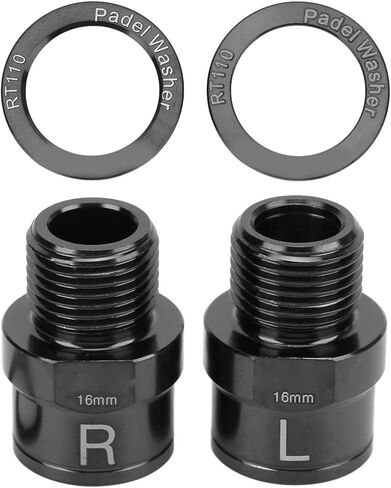 موسع دواسة الدراجة 16 ملم، موسعات دواسة الدراجة من سبائك التيتانيوم، عمود تمديد دواسة الدراجة مع فواصل لدراجة الطرق الجبلية (أسود) in Kuwait