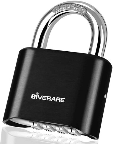 قفل مجمع مكون من 4 أرقام، قفل معدني عالي التحمل، أقفال من سبائك خارجية مع تكبل فولاذي طويل مقوى، أقفال كبيرة مقاومة للطقس عالية الأمان للمدرسة، الخزانة، السياج، البوابة، مشبك، حافظة ذهبية in Kuwait