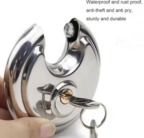 أقفال القرص، أقفال تخزين القرص ذات المفاتيح الفولاذية شديدة التحمل، قفل القرص من الفولاذ المقاوم للصدأ مع مفتاح لوحدة التخزين، المقطورة، الحظائر، الكراجات in Kuwait