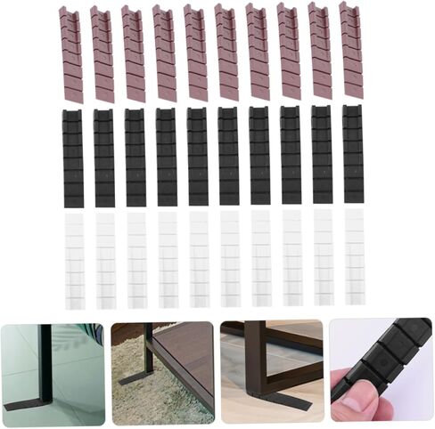 30Pcs Plastic Leveling Shims for Furniture Multipurpose Table Levelers Wedge Design for Cabinets Desks and More Lightweight and Easy to Install in Saudi Arabia