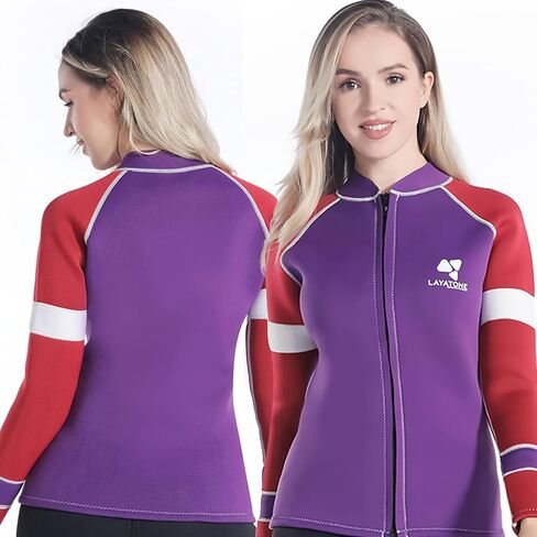 LayaTone Wetsuits Tops Adults 3mm Neoprene Suits Diving Tops Women Men in Kuwait