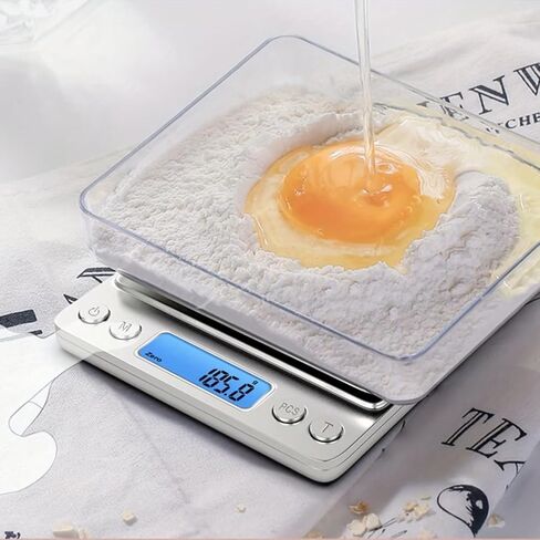 This is a Silver Electronic Scale with a Sleek Design and Clear Display. It Features Unit Conversion, zeroing, and Other Functions, Suitable for Household or Commercial Weighing. in Saudi Arabia
