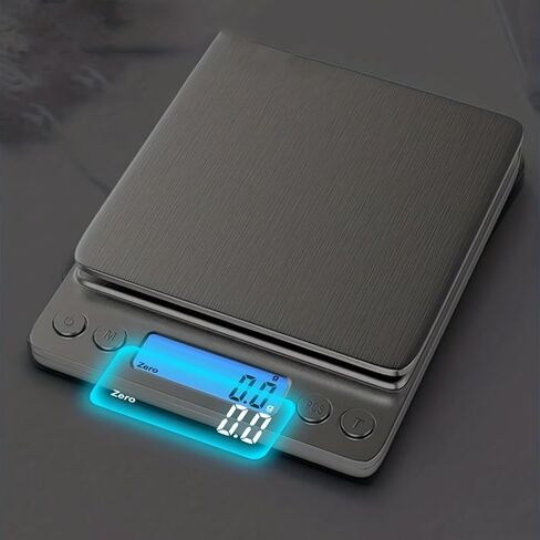 This is a Silver Electronic Scale with a Sleek Design and Clear Display. It Features Unit Conversion, zeroing, and Other Functions, Suitable for Household or Commercial Weighing. in Saudi Arabia
