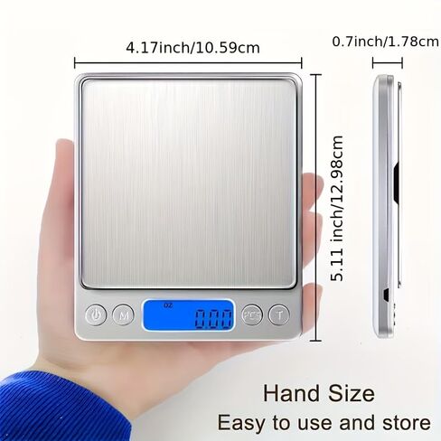 This is a Silver Electronic Scale with a Sleek Design and Clear Display. It Features Unit Conversion, zeroing, and Other Functions, Suitable for Household or Commercial Weighing. in Saudi Arabia