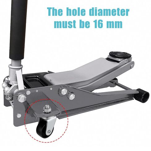 2 Pcs Floor Jack Casters for 4 Ton Floor Jack, Cast Iron Racing Jacks Caster Wheel with 16mm Stem, Floors Jacks Replacement Parts in Saudi Arabia