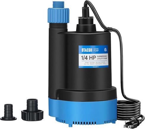 مضخة مياه غاطسة 1/4 حصان 1800 جيجا في الساعة مضخة مستنقع صغيرة من البلاستيك الحراري مضخة نقل كهربائية محمولة نظيفة لحمام السباحة في الطابق السفلي والحديقة والبركة in Kuwait