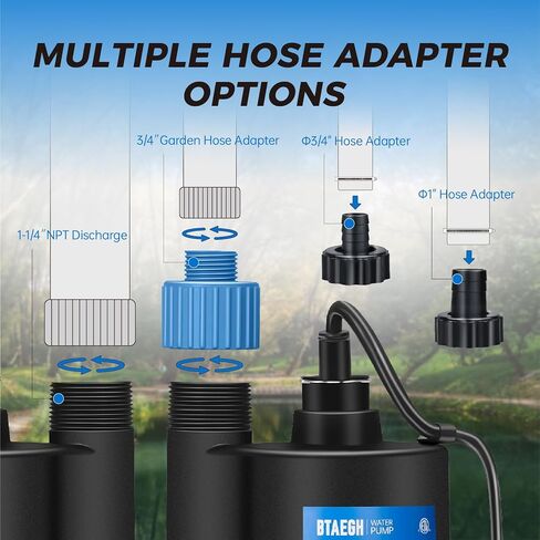 مضخة مياه غاطسة 1/4 حصان 1800 جيجا في الساعة مضخة مستنقع صغيرة من البلاستيك الحراري مضخة نقل كهربائية محمولة نظيفة لحمام السباحة في الطابق السفلي والحديقة والبركة in Kuwait