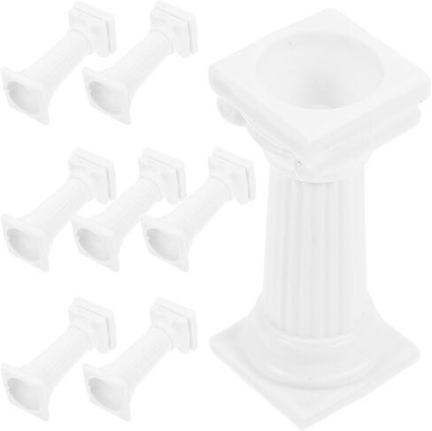 Abaodam Cake Support Rods 8Pcs 3 Inch Roman Column Pillars Tiered Cake Supports for Wedding Birthday Party Multi-Layer Decoration Stand in Saudi Arabia