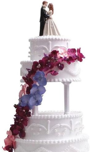 Abaodam Cake Support Rods 8Pcs 3 Inch Roman Column Pillars Tiered Cake Supports for Wedding Birthday Party Multi-Layer Decoration Stand in Saudi Arabia