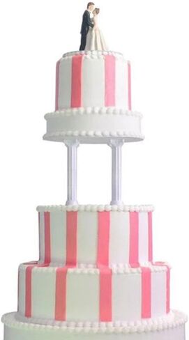 Abaodam Cake Support Rods 8Pcs 3 Inch Roman Column Pillars Tiered Cake Supports for Wedding Birthday Party Multi-Layer Decoration Stand in Saudi Arabia