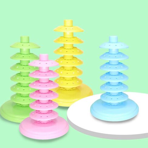 Adjustable 10-layer Blue Pp Lollipop Display Base Stand, Multi-hole Candy Holder for Party Decorations, Reusable Lollipop Tree Rack, 2 Pieces in Saudi Arabia