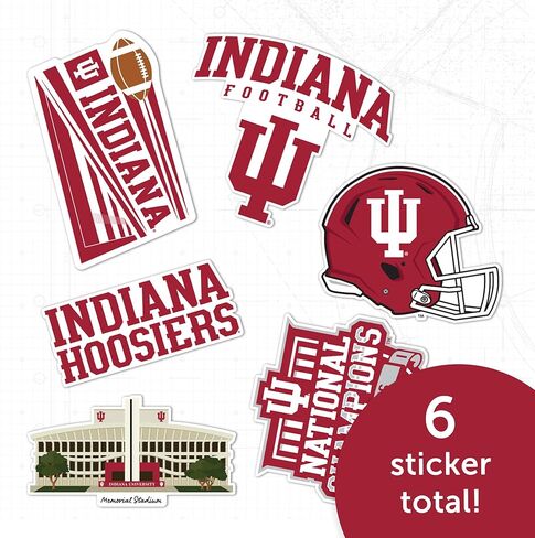 Desert Cactus Indiana University Champs Sticker Hoosiers Bloomington Vinyl Decals Laptop Water Bottle Car Scrapbook Sheet T2 (Type 2 2025 Football Championship) in Saudi Arabia