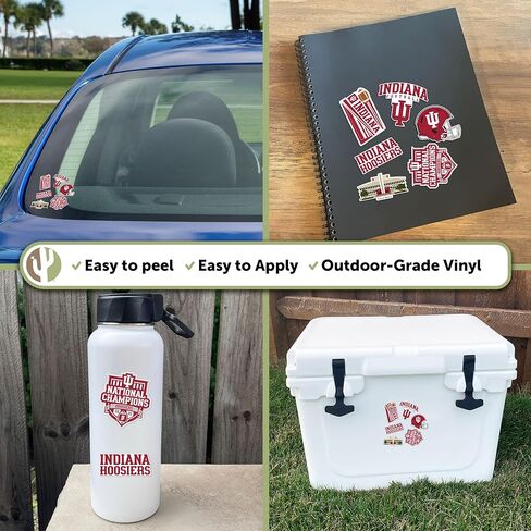 Desert Cactus Indiana University Champs Sticker Hoosiers Bloomington Vinyl Decals Laptop Water Bottle Car Scrapbook Sheet T2 (Type 2 2025 Football Championship) in Saudi Arabia