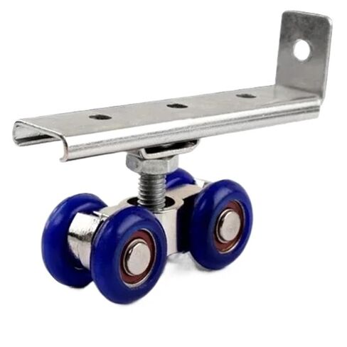 2pcs/Set Sliding Door Roller Hardware Slide Doors Pulley 4 Wheels Home Room Wood Door Hanging Wheels Rail Track Pulley in Saudi Arabia