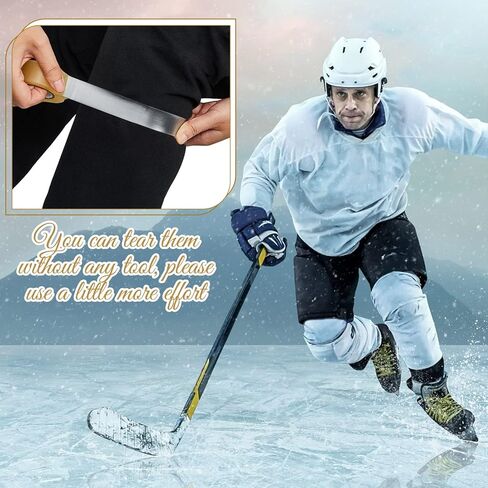 Meooeck 30 Roll Clear Hockey Tape Multipurpose Hockey Clear Tape Roll for Socks Strong Adhesive Stick Shin Pad Sports Gifts for Gear Accessories Equipment, Easy to Apply Stretch in Saudi Arabia