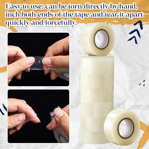 Meooeck 30 Roll Clear Hockey Tape Multipurpose Hockey Clear Tape Roll for Socks Strong Adhesive Stick Shin Pad Sports Gifts for Gear Accessories Equipment, Easy to Apply Stretch in Saudi Arabia