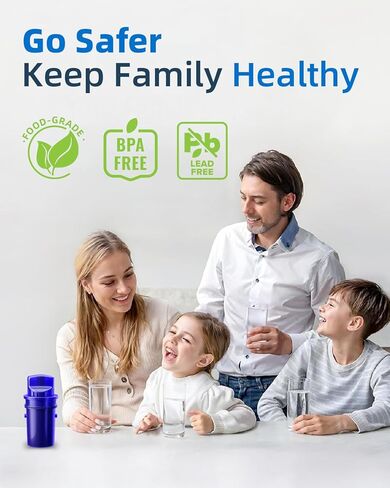 استبدال فلتر المياه متوافق مع جميع إبريق وموزع المياه PUR، PUR Plus PPF951K، CRF950Z، PPF900Z، PPT700W، CR-1100C، تقليل الرصاص بشكل فعال، الكروم، 4 عبوات، من DESENRUIS in Kuwait