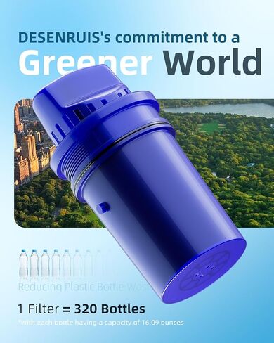 استبدال فلتر المياه متوافق مع جميع إبريق وموزع المياه PUR، PUR Plus PPF951K، CRF950Z، PPF900Z، PPT700W، CR-1100C، تقليل الرصاص بشكل فعال، الكروم، 4 عبوات، من DESENRUIS in Kuwait