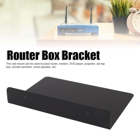 Router Bracket Aluminum Alloy Wall Mount Storage Rack for Projector Set Top Box Camera Living Room Bedroom Office (L) in Saudi Arabia