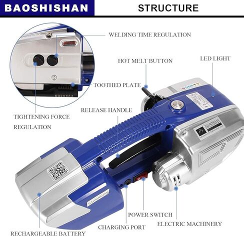 Electric Strapping Machine for 1/2-5/8In Pp Pet Straps Battery Powered Automatic Strapping Tool Tensioner and Cutter 2 in 1 for Box Pallet Portable Electric Baler in Saudi Arabia
