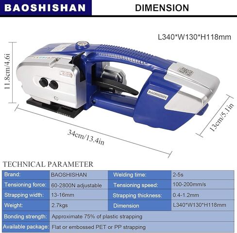 Electric Strapping Machine for 1/2-5/8In Pp Pet Straps Battery Powered Automatic Strapping Tool Tensioner and Cutter 2 in 1 for Box Pallet Portable Electric Baler in Saudi Arabia