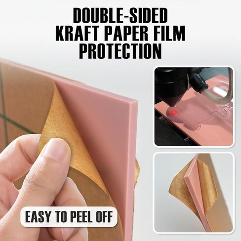 10 Colors Cell Cast Acrylic Sheets 1/8inch (3mm) 8x8 200x200mm Laserable Plexiglass Sheets Plasitc Board for Laser Cutting Engraving DIY Project Craft Picture Frames Sign Weding invitaton in Kuwait