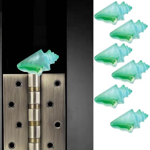 Cute Mini Creative Noctilucent Marine Creatures, Spiral Ladder Snails Hinge Heads Decorative Topper Set 6PCS, Home Decoration,Magnetic Hinge Head Toppers Door Hinge in Saudi Arabia