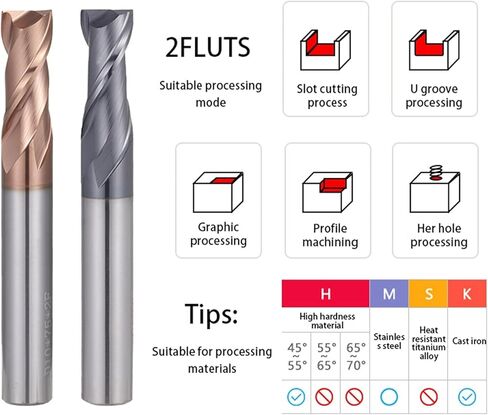 CNC Carbide End Mills Solid Mill 2 3 4 Flute Tungsten Spiral Router Bits Bit HRC50 55 65 in Saudi Arabia