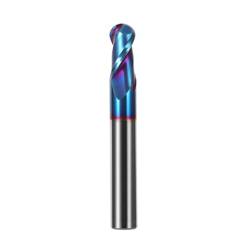 Carbide End Mill 2 Flute HRC65 Ball Nose R0.5-R6 50L 75L 100L Milling Cutter Alloy Coating Tungsten Steel Tool CNC Maching Mills in Saudi Arabia