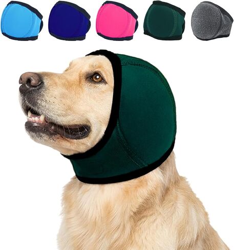 Migohi Dog Cover يغطي غطاء محرك السيارة ، فطائر أذن الكلب مع حشوة ناعمة ، م | أغطية أغطية خفيفة الوزن لحماية الضوضاء ، ولف رأس مضادة للقلق ، وزيارات بيطرية ، ورعد ، رمادي in Kuwait