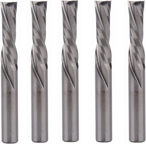 5pcs Compression End Mill Spiral Router Bits Up and Down Cut 6x22mm Two Flutes Carbide Tool Cutters for CNC Wood in Saudi Arabia