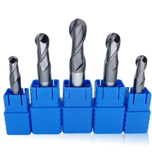 Ball Nose End Mill 2 Flute HRC45 Degrees Tungsten Carbide Steel Mills Tools Round Corner CNC Milling Cutter Spiral in Saudi Arabia
