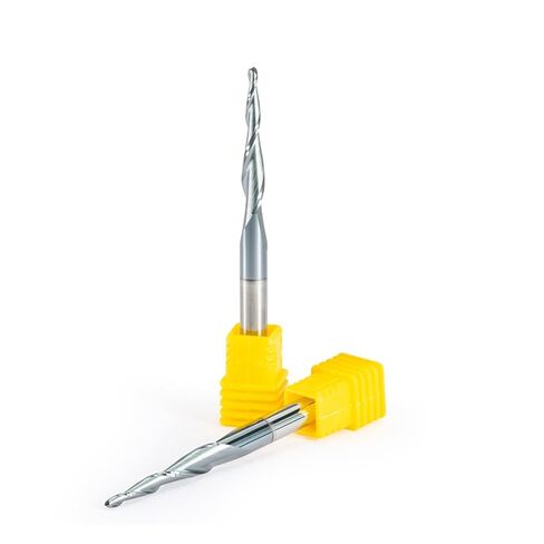 2pcs/lot Carbide Tapered End Mill- CNC Carving Bits R2.0*D6*60 * 100L*2F Solid 6mm Ball Nose Mills Router for Wood/Alloy Steels/Hardened Steels in Saudi Arabia