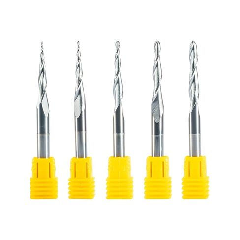 2pcs/lot Carbide Tapered End Mill- CNC Carving Bits R2.0*D6*60 * 100L*2F Solid 6mm Ball Nose Mills Router for Wood/Alloy Steels/Hardened Steels in Saudi Arabia
