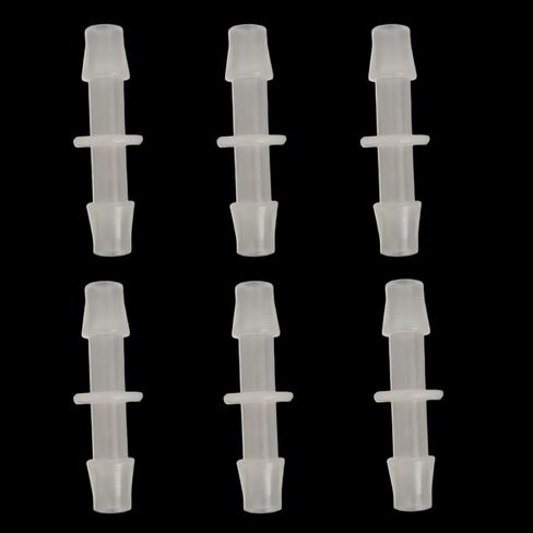Plastic Hose Barb Fitting 6Pcs, 1/4" x 1/4" Barbed Splicer Mender Joint Adapter Union Fitting in Saudi Arabia