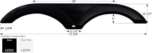 ICON 12322 Tandem Axle Fender Skirt FS2322 - Black in Saudi Arabia