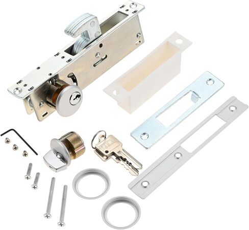 قفل نقر الباب الأمامي للمتجر، أقفال الأبواب التجارية، مسمار متأرجح ومجموعة أسطوانات من النحاس الصلب مع مفتاح ومقبض مفتاح الإبهام لأبواب الدخول بواجهة المتجر، مجموعة خلفية مقاس 1-1/8 بوصة in Kuwait