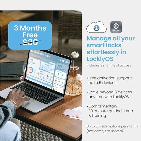 Lockly Guard Deadbolt PGD728WPU قفل ذكي تجاري - UL10B/10C لوحة مفاتيح مقاومة للحريق مع بصمة الإصبع، واي فاي وبلوتوث، متوافق مع Alexa وGoogle، 8 بطاريات AA، قفل باب قابل لإعادة المفتاح in Kuwait