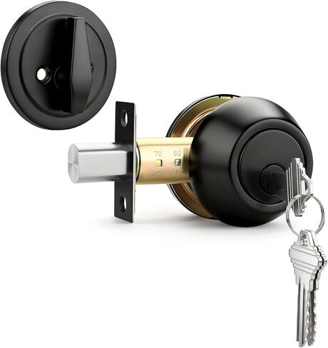 Gobrico 6 Keyed على حد سواء اسطوانة واحدة Deadbolts Keyed على جانب واحد، الساتان النيكل in Saudi Arabia