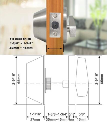 Gobrico 6 Keyed Alike Single Cylinder Deadbolts Keyed on One Side, Satin Nickel in Saudi Arabia