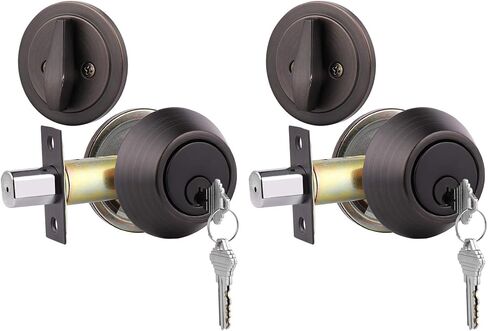 Gobrico 6 Keyed Alike Single Cylinder Deadbolts Keyed on One Side, Satin Nickel in Saudi Arabia