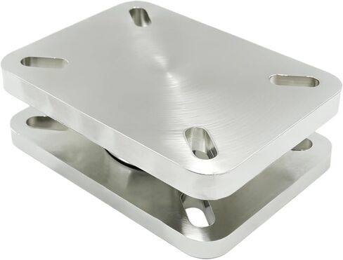 6.3" x 4.53" Heavy Duty Industrial Bearing Plate Turntable, Industrial Turntable Swivel Plate for Workstations & Displays, Kingpinless Design, Greaseablle, Ball Bearing 5500 lb Capacity, 6-1/4x 4-1/2 in Saudi Arabia