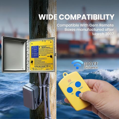 7240 Boat Lift Remote, 3 Button Remote Wireless Dock Lift Control Compatible with Gem Remote Boxes from March 2007 Onward, 7240 Transmitter for Boat Lift & Dock Lift Control in Saudi Arabia
