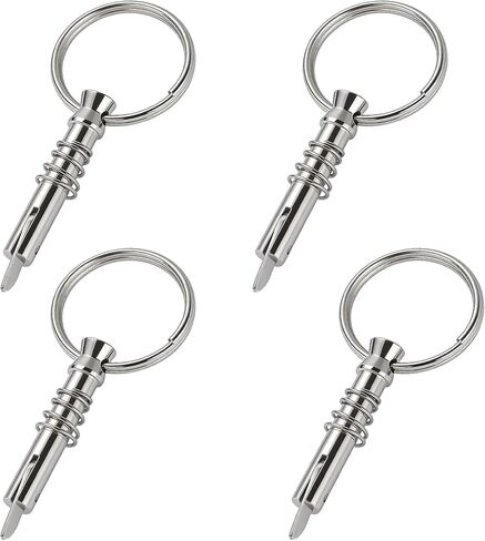 Bimini Top Quick Release Pins 1/4 inch Diameter with Drop Cam and Spring, Usable Length 0.9 inch, Full 316 Stainless Steel, Marine Hardware in Kuwait
