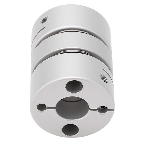 Double Diaphragm Coupling Coupler for Screw Rod Module - Aluminum Alloy & Stainless Steel - OD 26mm - Shaft Diameter 10-12mm - Angular & Parallel Misalignment Compensation - Widely in Saudi Arabia