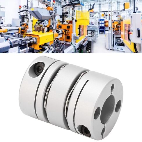 Double Diaphragm Coupling Coupler for Screw Rod Module - Aluminum Alloy & Stainless Steel - OD 26mm - Shaft Diameter 10-12mm - Angular & Parallel Misalignment Compensation - Widely in Saudi Arabia