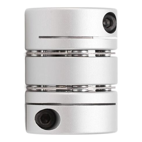 Double Diaphragm Coupling Coupler for Screw Rod Module - Aluminum Alloy & Stainless Steel - OD 26mm - Shaft Diameter 10-12mm - Angular & Parallel Misalignment Compensation - Widely in Saudi Arabia