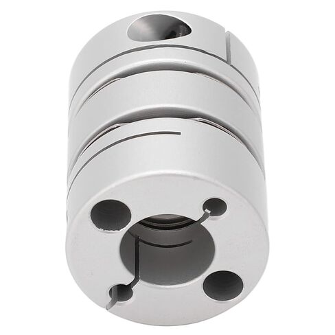 Double Diaphragm Coupling Coupler for Screw Rod Module - Aluminum Alloy & Stainless Steel - OD 26mm - Shaft Diameter 10-12mm - Angular & Parallel Misalignment Compensation - Widely in Saudi Arabia