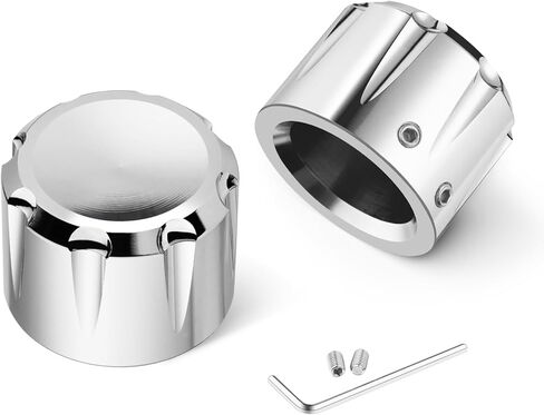 Black Front Axle Nut Cover Cap, Front Fork Cap Nut Cover Compatible for Harley Davidson 2002-2024 Softail Dyna Iron 883 Electra Glide Road Glide Street Glide Sportster Heritage Springer in Saudi Arabia